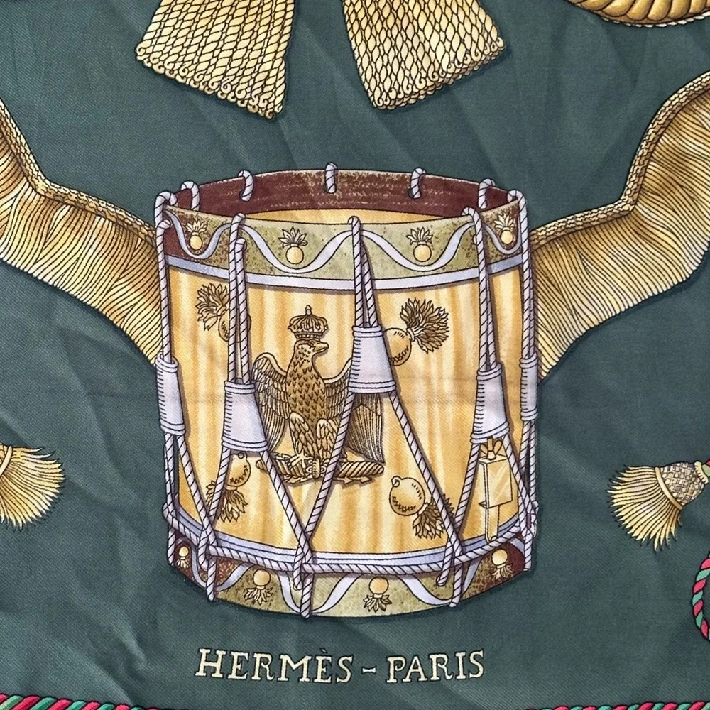 Hermes scarf les Tambours - Picture 4 of 15